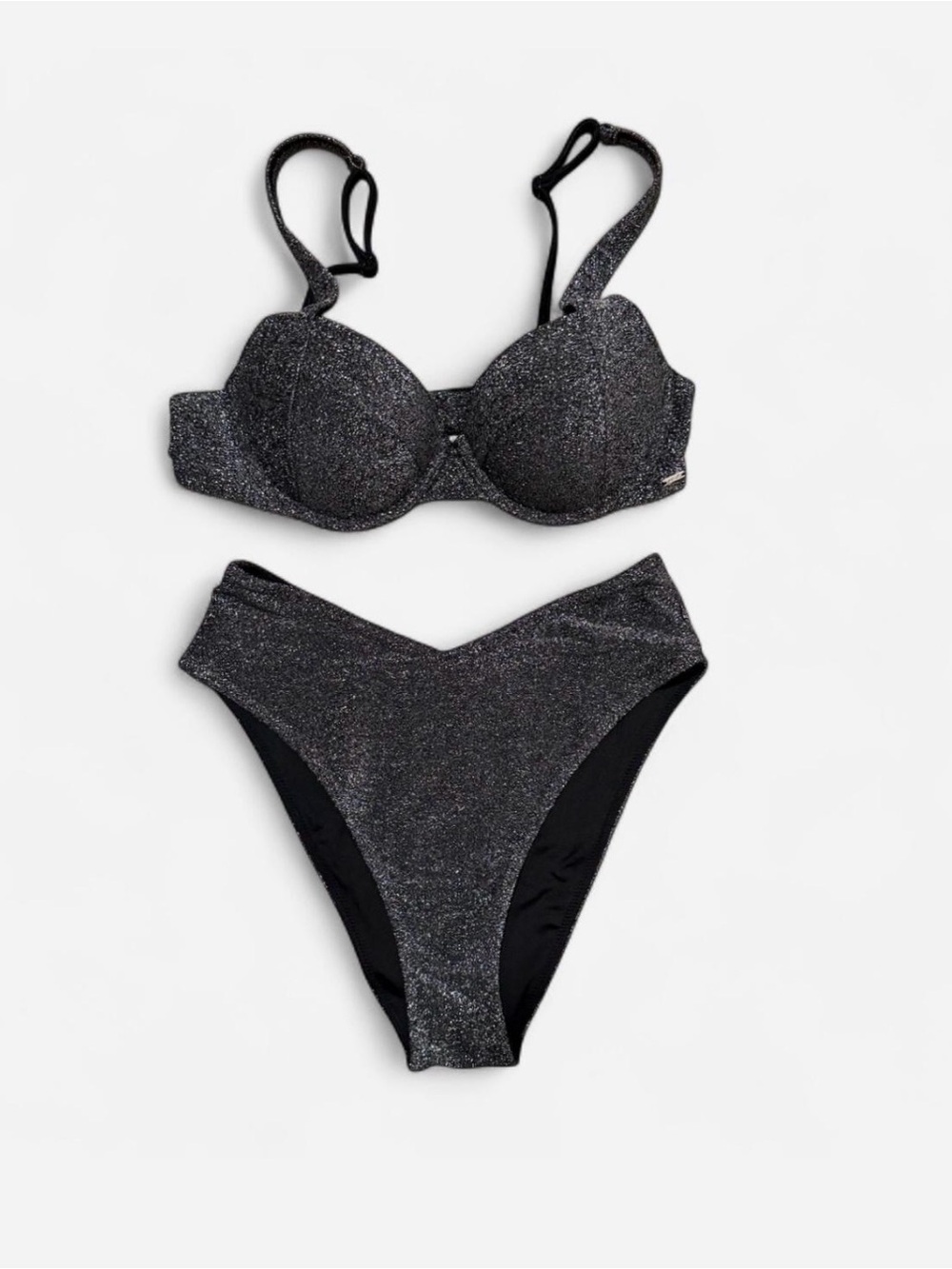 PINK Shimmery Underwire Bikini Set